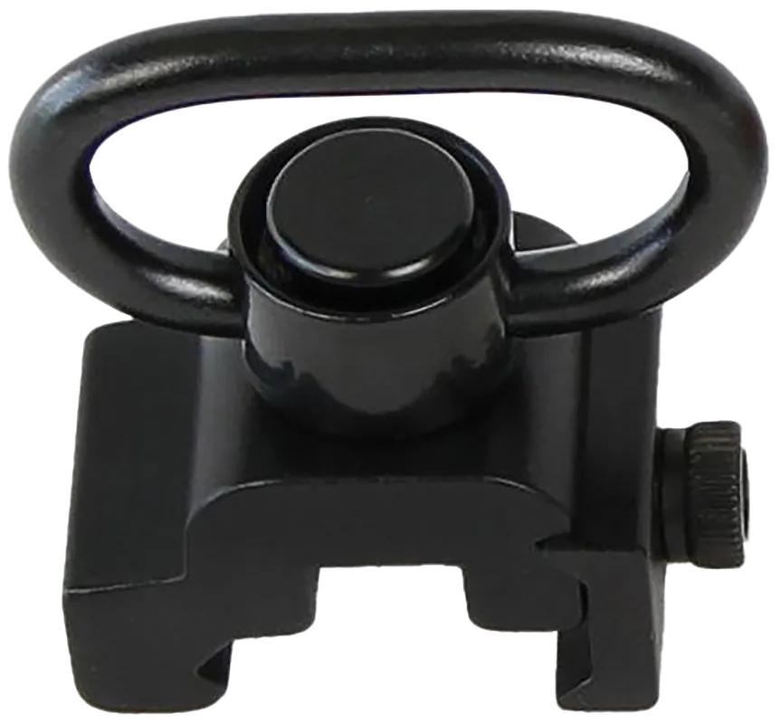 Bulldog BD886 Deluxe Swivel QD Rail Mount - Black 1.25" Steel Push Button