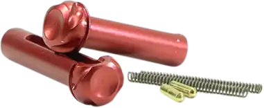 Timber Creek Outdoors Red Anodized Aluminum Takedown Pin Set for AR-Platform Rifles