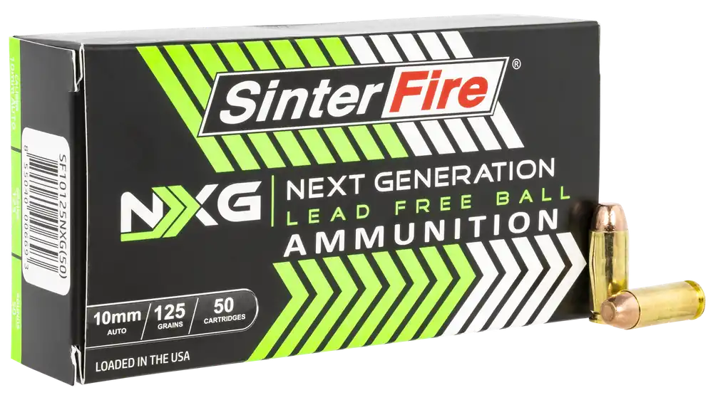 SinterFire Inc SF10125NXG 10mm Auto 125gr Lead-Free Ball Ammo - 50/Box, 20/Case