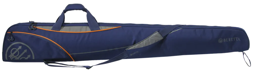 Beretta USA Uniform Pro EVO Double Soft Case 32" - Blue with Orange & Gray Accents, Water Resistant Padding