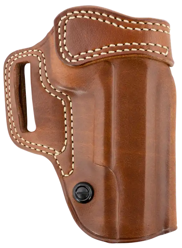 Galco AV212R Avenger OWB Tan Leather Belt Slide for 1911 5" with/without Red Dot - Right Handed