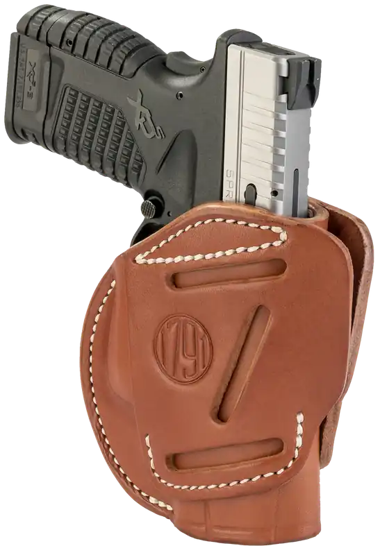 Versatile 1791 Gunleather 3-Way Holster for Walther, Taurus, and Springfield Models