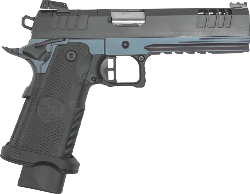 Great Lakes Firearms GL1911DS9FSSBLU 9mm 1911 DS Synergy Pistol with Optic Cut and Blue Titanium Frame