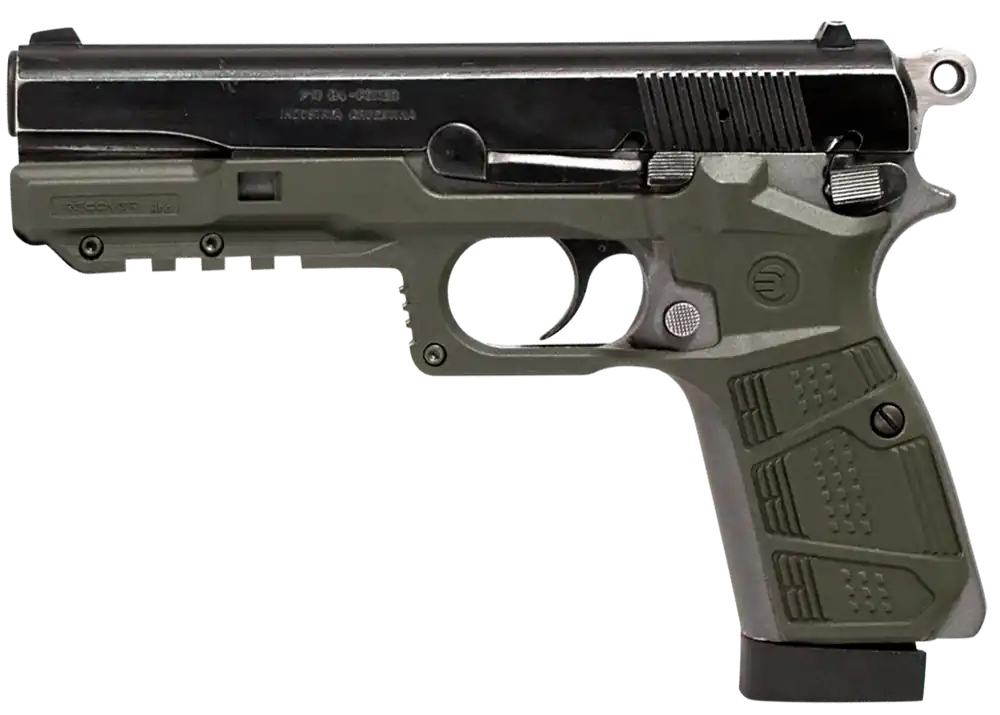 OD Green Polymer Picatinny Grip & Rail System for Browning Hi-Power