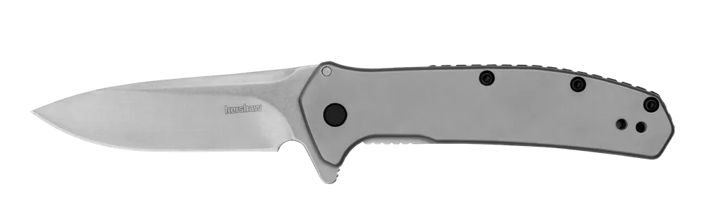 Kershaw 2.80" Folding Knife with Stonewashed Blade and Stainless Steel Handle