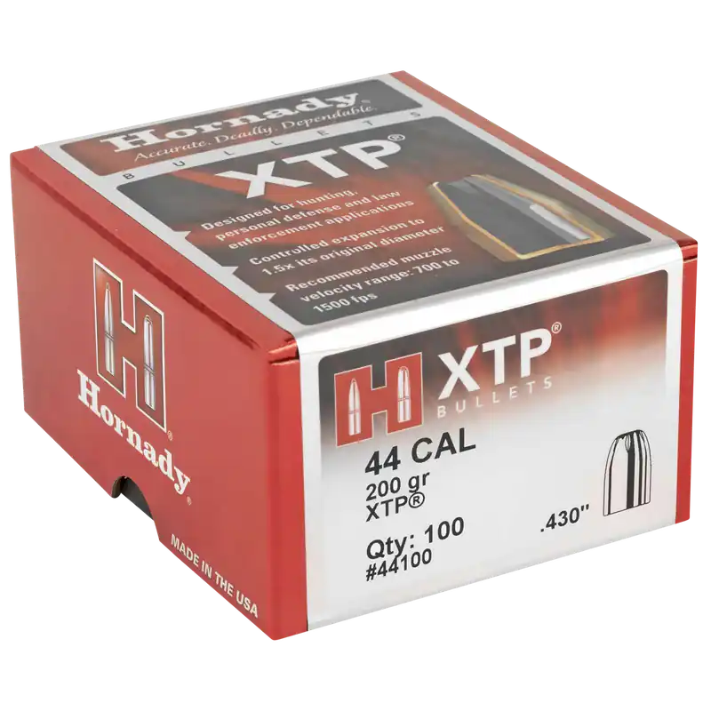 Hornady XTP .44 Caliber 200gr Hollow Point Bullets - 100 Count