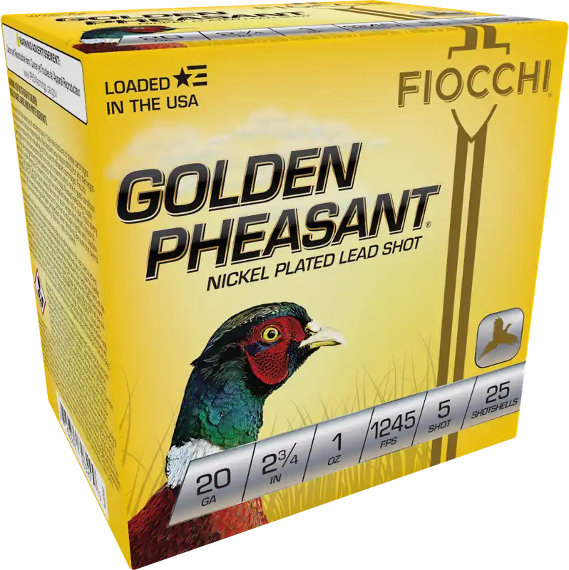 Fiocchi Golden Pheasant Extrema 20 Gauge 5 Shot Ammo - 25 Rounds
