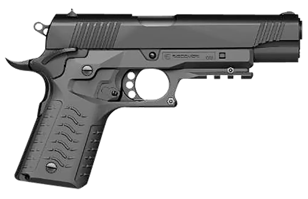 Gray Polymer Picatinny Grip & Rail System for Standard Frame 1911 - Recover Tactical CC3H04