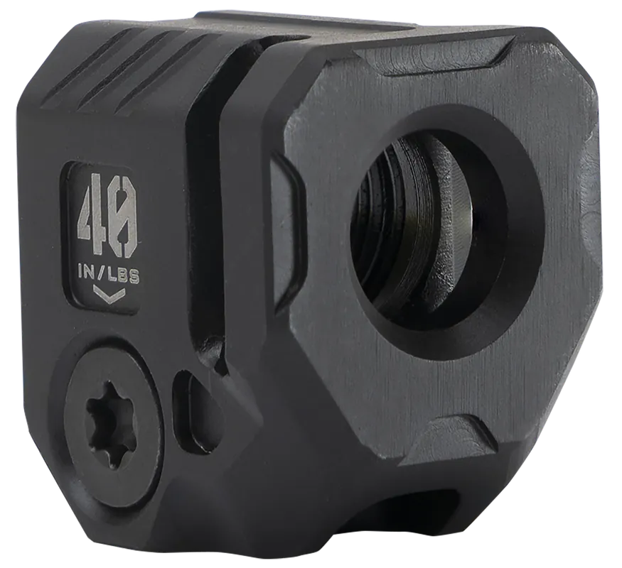 Strike Industries MCQUAD Micro Compensator for 9mm/.357 SIG - Black Steel 0.89" OAL