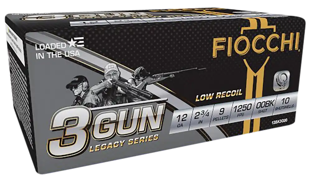 Fiocchi 12-Gauge 3-Gun Match 00 Buckshot 9 Pellets 10/Box