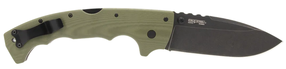 Cold Steel 5-Max Folding Knife with S35VN Blade and OD Green G10 Handle