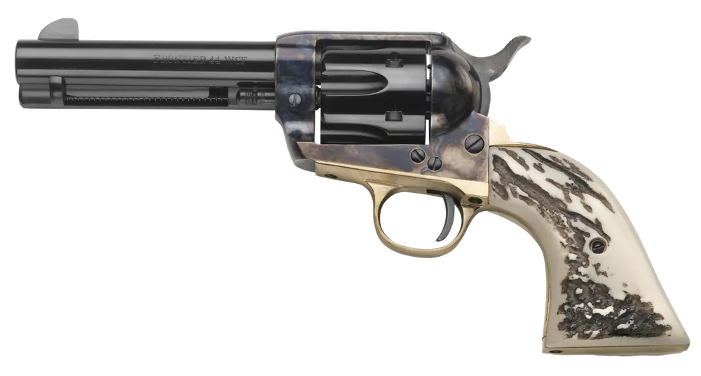 Taylors & Company 1873 Cattleman .357 Mag Revolver with Blued Barrel and Imitation Stag Grip