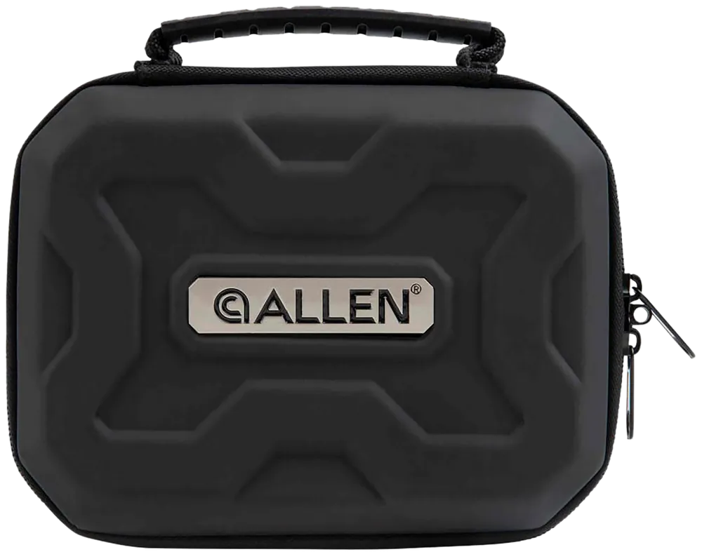 Allen 827 EXO Handgun Case - Black Polymer, Lockable, 7" x 5.25"