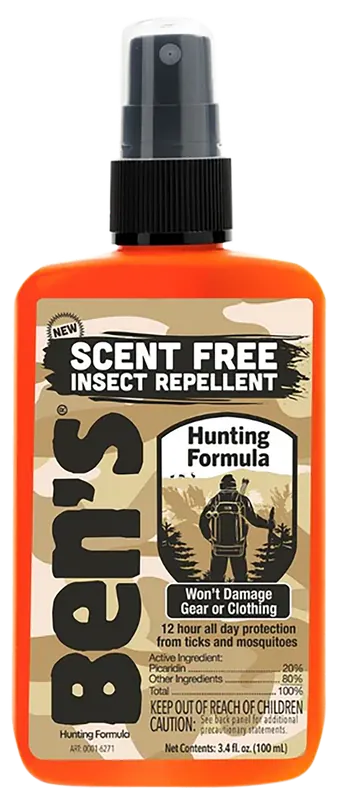 Ben's Hunting Formula Unscented Spray - 12-Hour Mosquito & Tick Repellent, 3.40oz