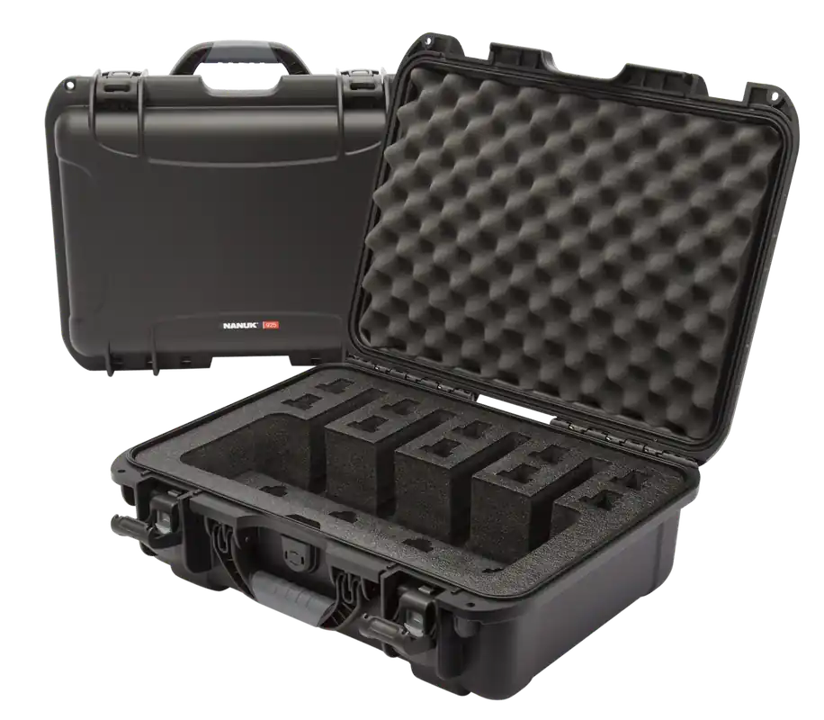 Nanuk 925 Waterproof Pistol Case with Foam Padding - Black Resin, 17" x 11.8" x 6.4" Interior