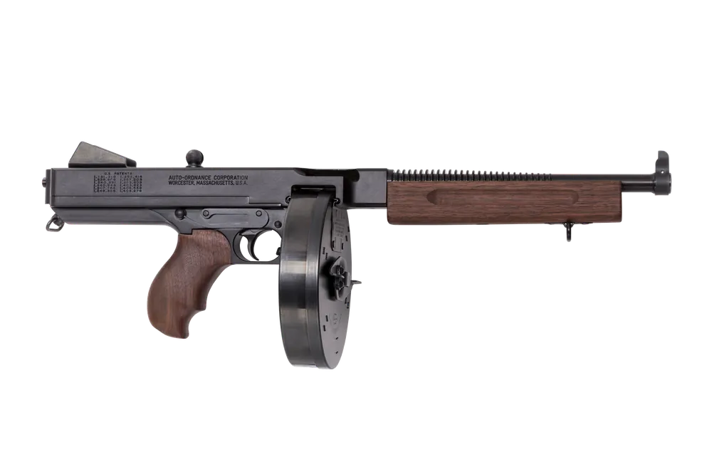 Thompson TA510D 1927A-1 Deluxe .45 ACP, 10.5" Barrel, 10+1 Drum, Blued Finish, Walnut Grip