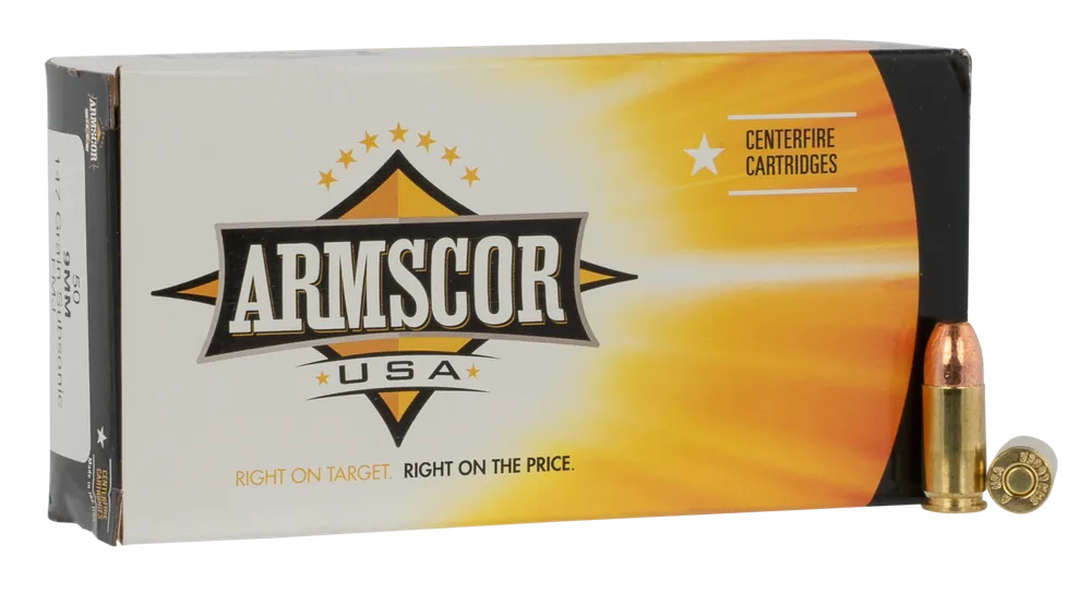 Armscor FAC95 USA 9mm Luger 147gr FMJ Ammo - 50 Rounds per Box, 20 Boxes per Case