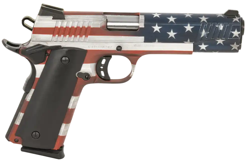 Citadel M1911 Government 45 ACP Pistol with American Flag Cerakote Slide and Stainless Steel Barrel
