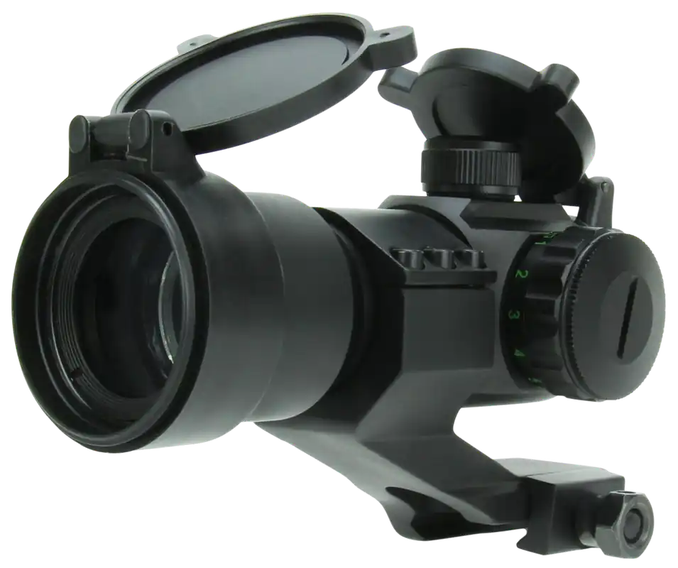 TacFire RD004 1x30 Dual Illuminated Red/Green Dot Sight - Black Anodized, 2 MOA Dot