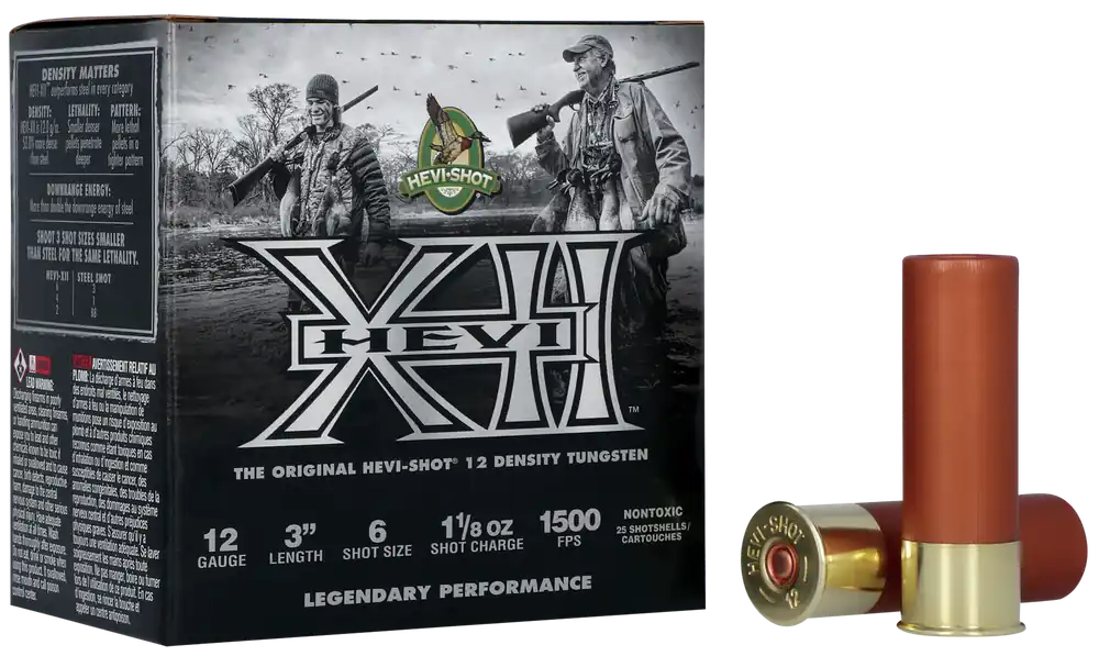 HEVI-Shot HEVI-XII 12 Gauge 3" 6 Shot Ammunition - 25 Rounds per Box