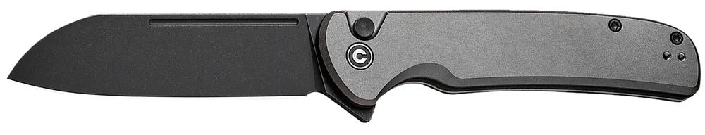 Civivi Chevalier II EDC Folding Knife with 3.47" Sheepsfoot Blade and Gray Aluminum Handle