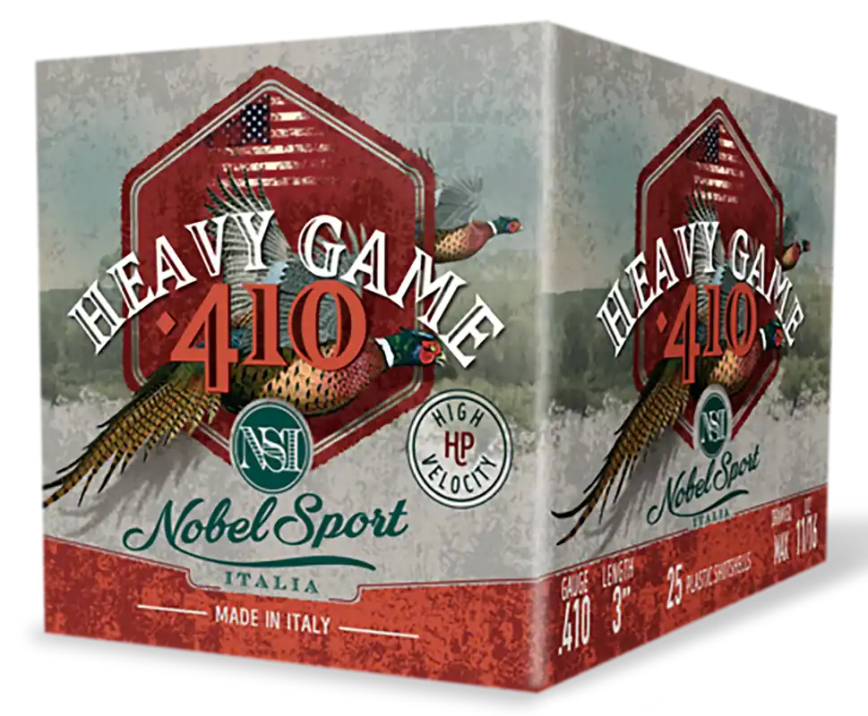 Nobel/Eurosports LLC ANS4136 Heavy Game 410 Gauge 3" 11/16oz #6 Shot, 25 Rounds per Box, 10 Boxes per Case