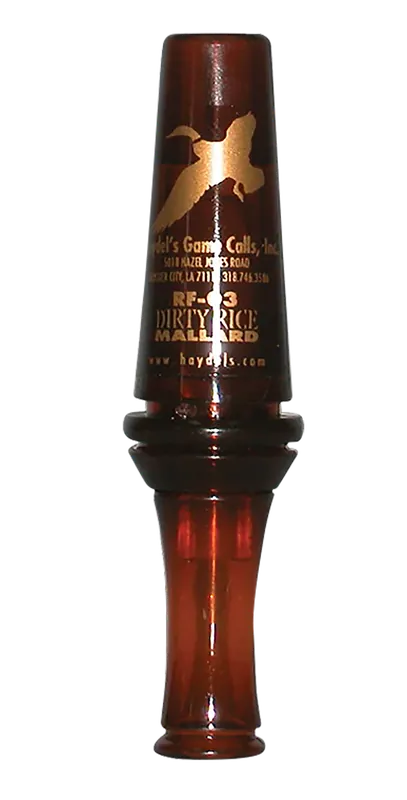 Haydel's RF03 Dirty Rice Double Reed Duck Call - Brown Plastic