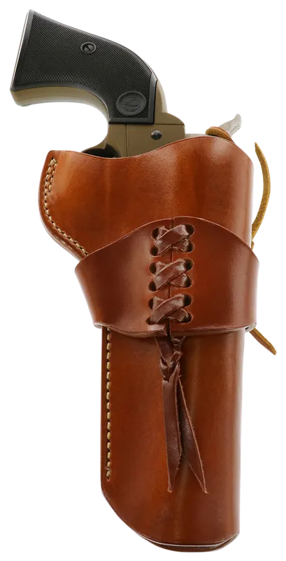 Galco WWR320 Tan Leather OWB Holster for Ruger Wrangler - Right Hand with Cartridge Belt Compatibility