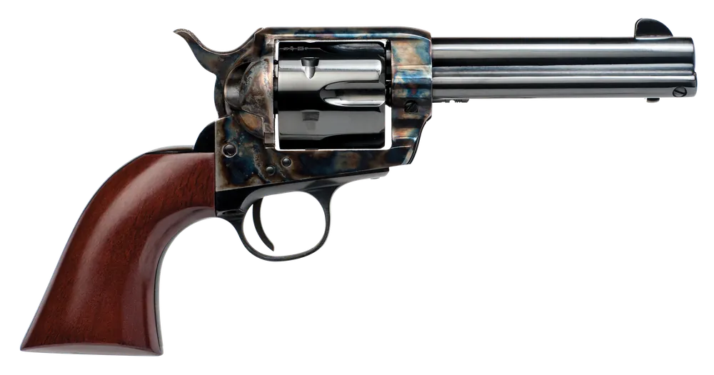 Cimarron PP410 Frontier Pre-War 45 Colt Revolver with Blued Steel and Walnut Grip