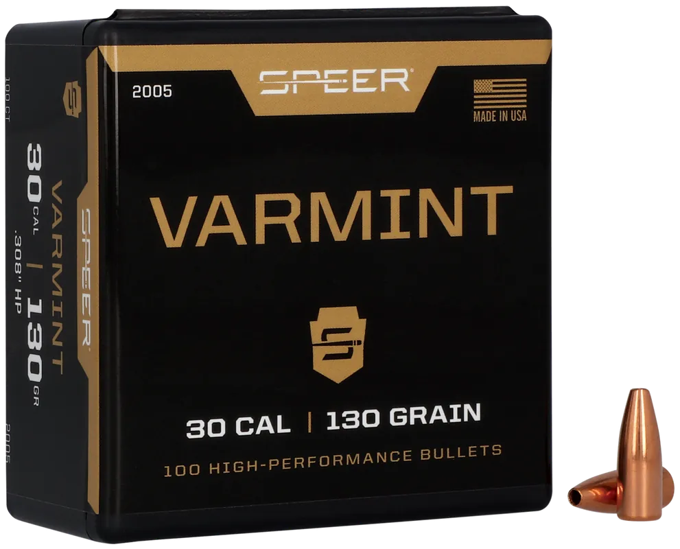 Speer 2005 Varmint .30 Cal 130gr JHP 100/Box, 5/Case