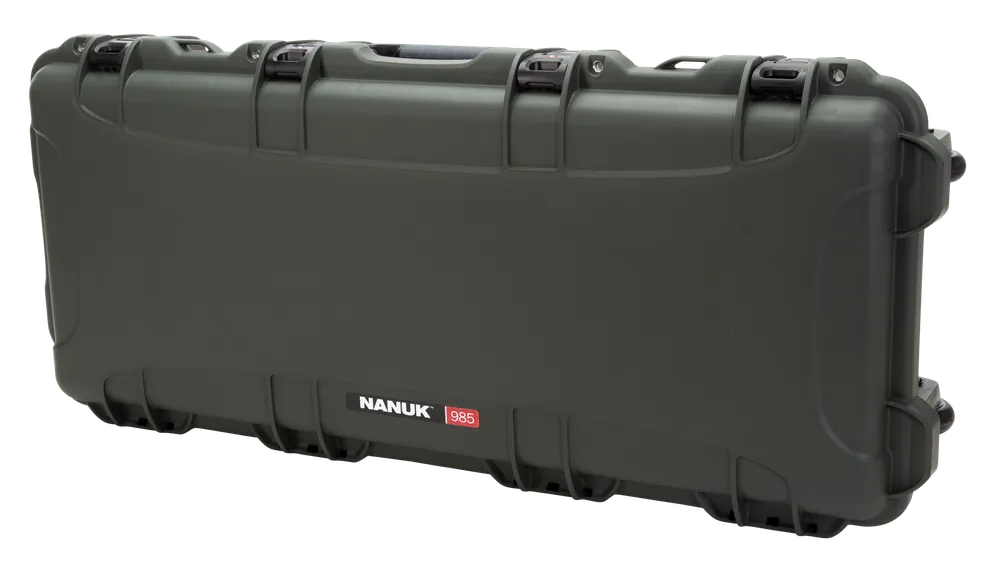 Nanuk 985 AR15 Case with Foam Padding - 36" Olive Polymer