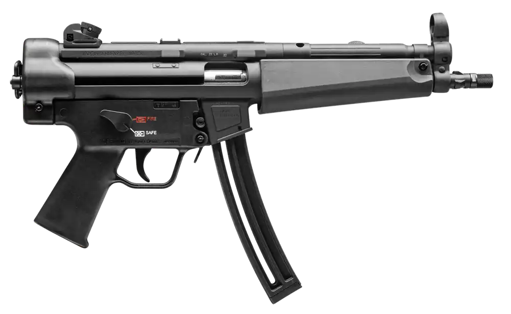 HK MP5 .22 LR 25+1 8.5" Black Barrel, Polymer Grip