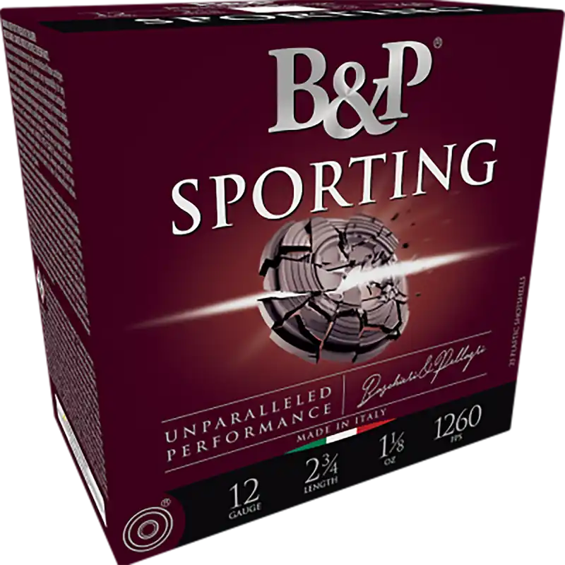 B&P Ammunition 12 Gauge Sporting Clay 1oz 8 Shot - 25 Rounds per Box