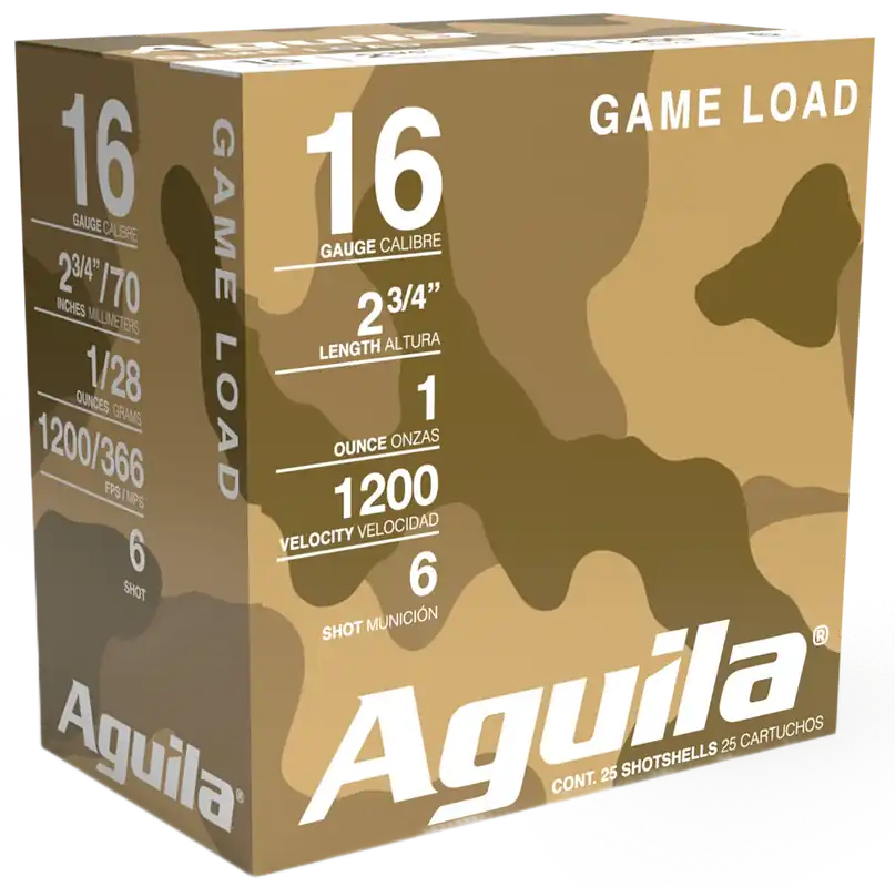 Aguila 16 Gauge Birdshot 1oz 6 Shot - 25 Rounds per Box