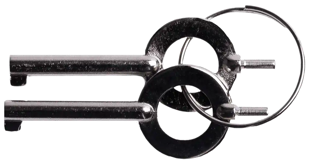 UZIKEYPAIR Silver Metal Handcuff Key Set by Uzi Accessories