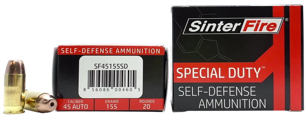 SinterFire SF45155SD 45ACP 155gr Lead-Free Frangible HP Ammo - 20/Box