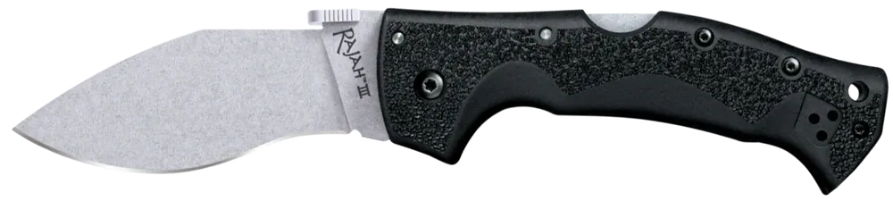 Cold Steel Rajah III Folding Knife with 3.50" AUS-10A Blade and Black Griv-Ex Handle