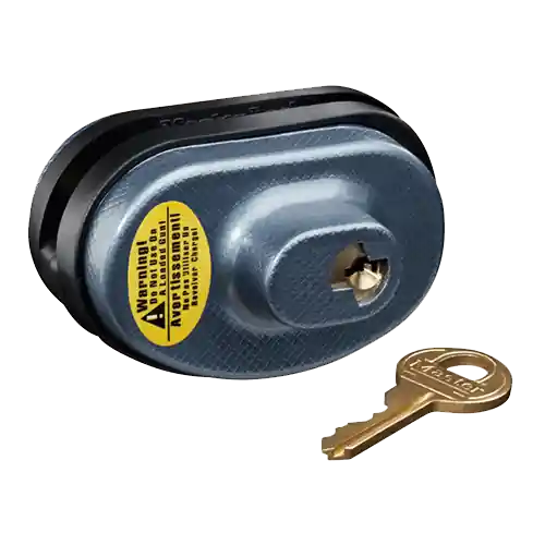 Universal Blue Steel/Zinc Adjustable Firearm Trigger Guard Lock - Keyed Different 90DSPT by Master Lock