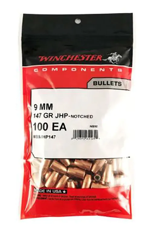 Winchester 9mm 147gr JHP Ammo - 500 Rounds/Box