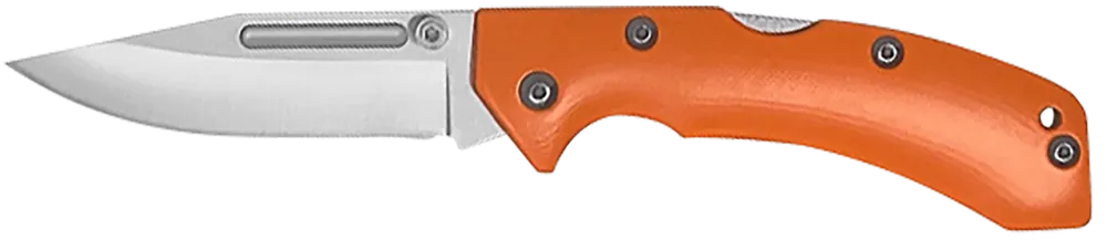 AccuSharp 712C Lockback Folding Knife with 3" Stainless Steel Blade and Blaze Orange G10 Handle