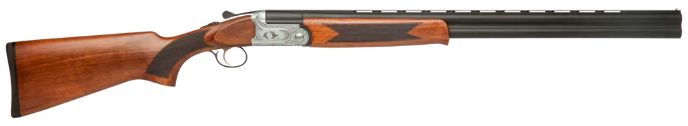 Dickinson LLC GW12W28P 12 Gauge Shotgun with Engraved Steel Receiver and Wood Stock
