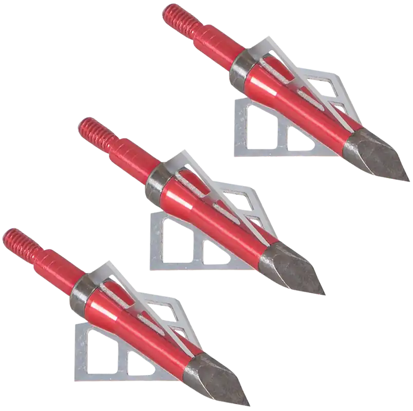 Allen Photon Broadhead 3-Pack with Stainless Steel Blades - Red
