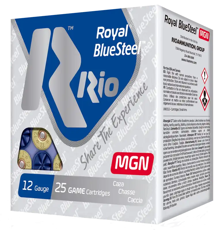 Rio Ammunition Royal BlueSteel Magnum 12 Gauge 3" 2 Shot 25/Box