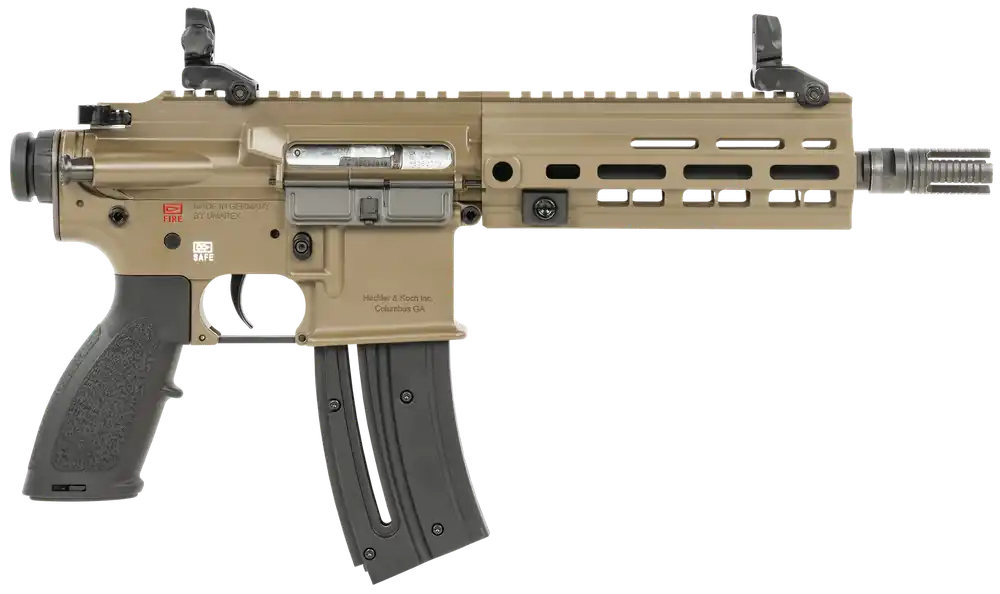 HK 81000531 Sports South Exclusive .22 LR Pistol with FDE Receiver and Black Polymer Grip