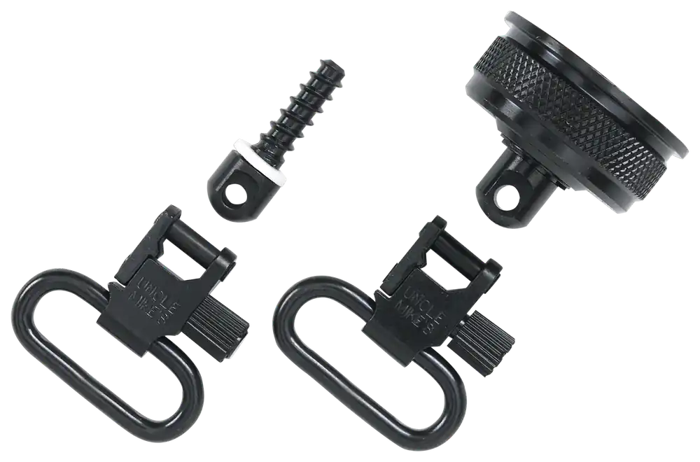 Uncle Mike's 18032 Steel Mag Cap Swivel Set for Remington 11-87, 1" Loop, Quick Detach