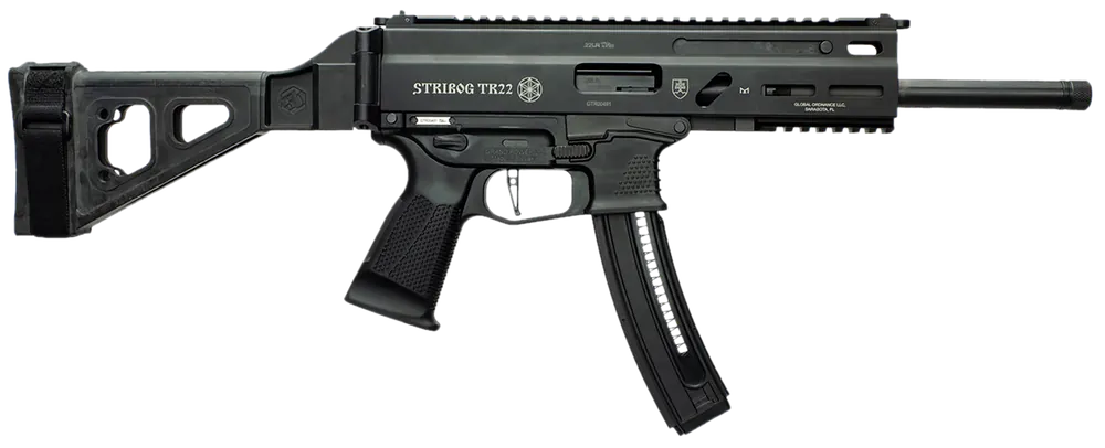 Grand Power Stribog TR22 .22 LR 25+1 8" Black Threaded Barrel with SB Tactical Brace