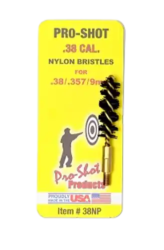 9mm Pistol Bore Brush with Nylon Bristles and Brass Core
