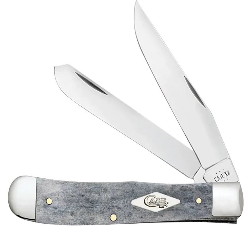 Case 34202 Canoe Mini Folding Knife with Mirror Polished Blade and Gray Bone Handle