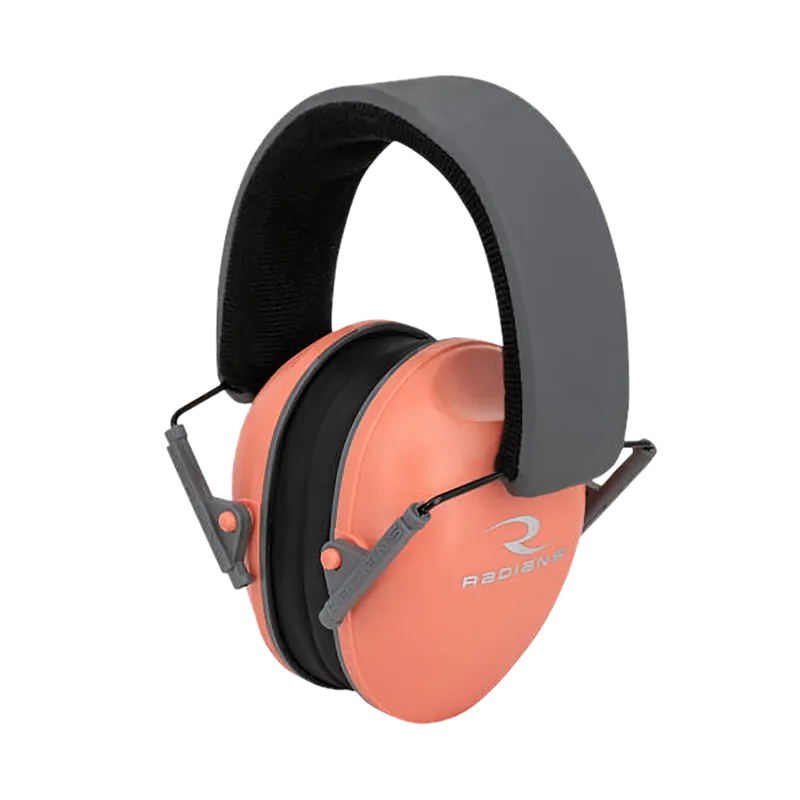 Radians LS0830CS Women's Coral/Black Passive Ear Muffs, 21 dB Noise Reduction, 1 Pair