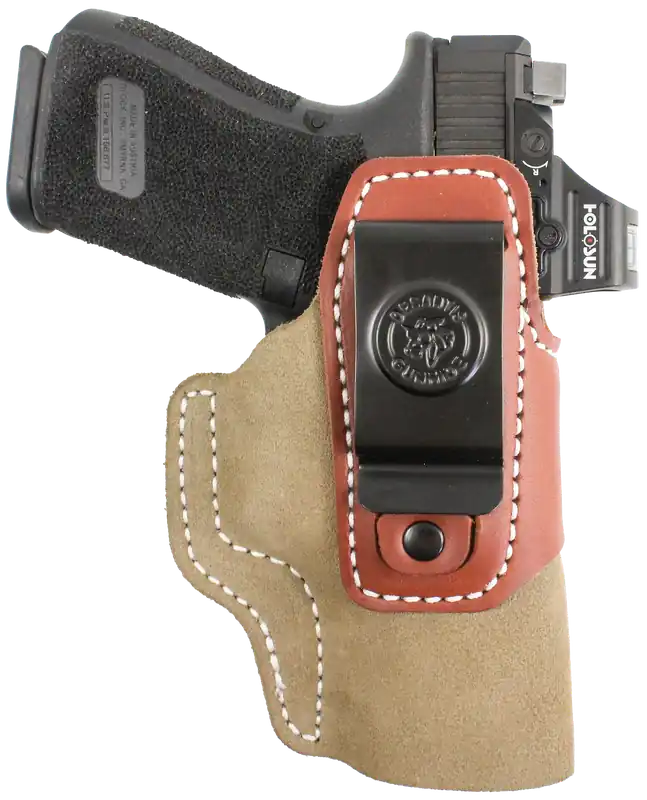 DeSantis Gunhide 215NJ7FZ0 Transit IWB Holster for Ruger LCP II - Ambidextrous Kydex/Leather with Belt Clip